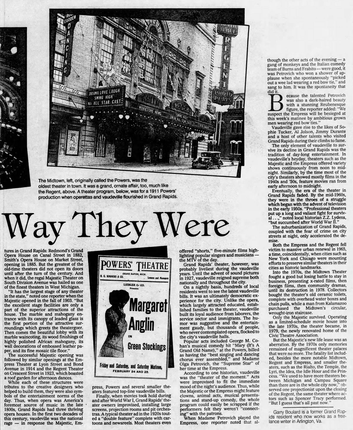 Midtown Theatre - Dec 1988 Article (newer photo)